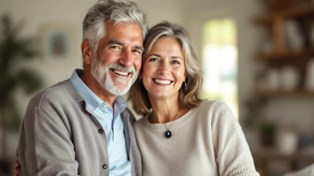 A senior couple confident and independent at home